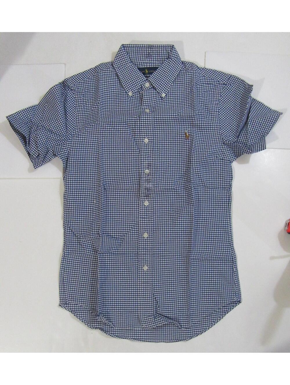 Polo Ralph Lauren Slim Fit Button Down Shirt Blue Gingham